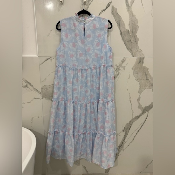 J. MARIE Sleeveless Blue and Pink Maxi Dress NWT - Picture 7 of 7